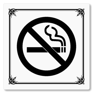 Zákaz kouření, 80x80mm, bílá, Nebraska